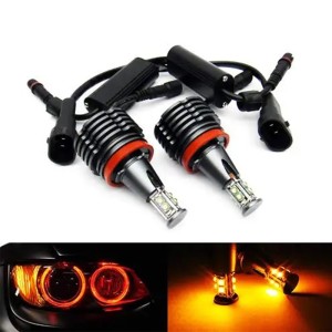 Диодни LED крушки за Ангелски очи Angel Eyes 40W BMW жълта светлина